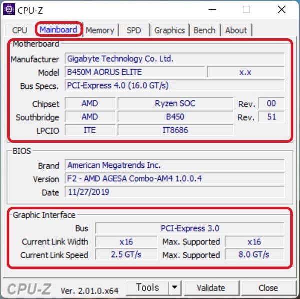 메인보드 확인법 CPU-Z 실행